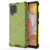 Honeycomb Case armor cover med TPU Bumper til Samsung Galaxy A42 5G grøn