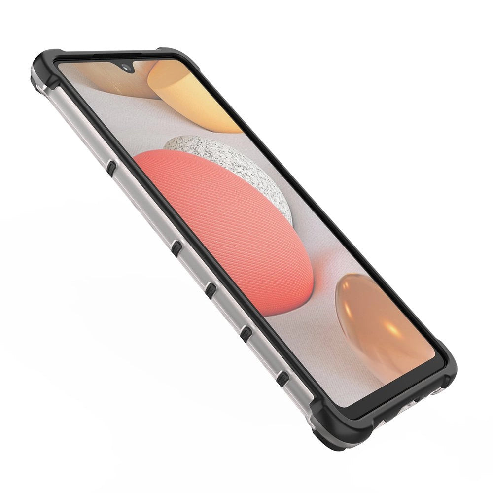 Honeycomb Case rustning med TPU Bumper til Samsung Galaxy A42 5G rød