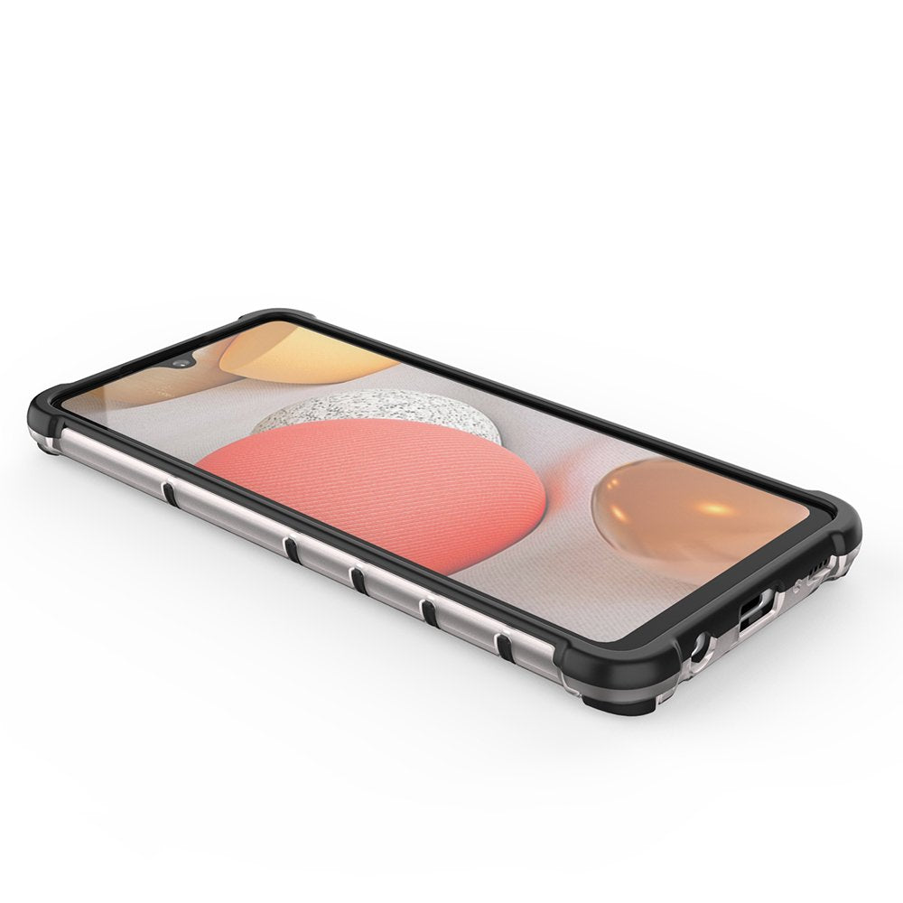 Honeycomb Case armor cover med TPU Bumper til Samsung Galaxy A42 5G rød