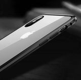Wozinsky Full Magnetic Case Full Body Front og Back Cover med indbygget glas til Vivo X60 sort-gennemsigtig
