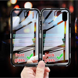 Wozinsky Full Magnetic Case Full Body Front og Back Cover med indbygget glas til Vivo X60 sort-gennemsigtig