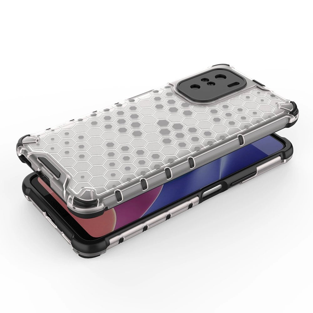Honeycomb Case armor cover med TPU Bumper til Xiaomi Redmi K40 Pro + / K40 Pro / K40 / Poco F3 blå