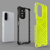 Honeycomb Case armor cover med TPU Bumper til Xiaomi Redmi K40 Pro + / K40 Pro / K40 / Poco F3 rød
