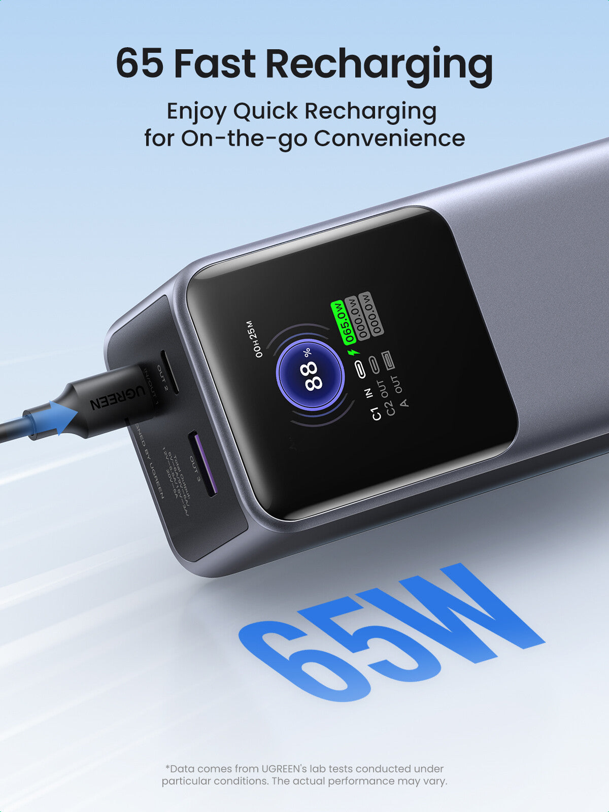 Ugreen Nexode Powerbank 25000mAh Grå