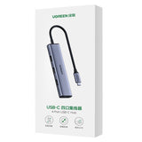 Ugreen HUB USB Type C splitter - 4x USB 3.2 Gen 1 sølv (CM473 20841)