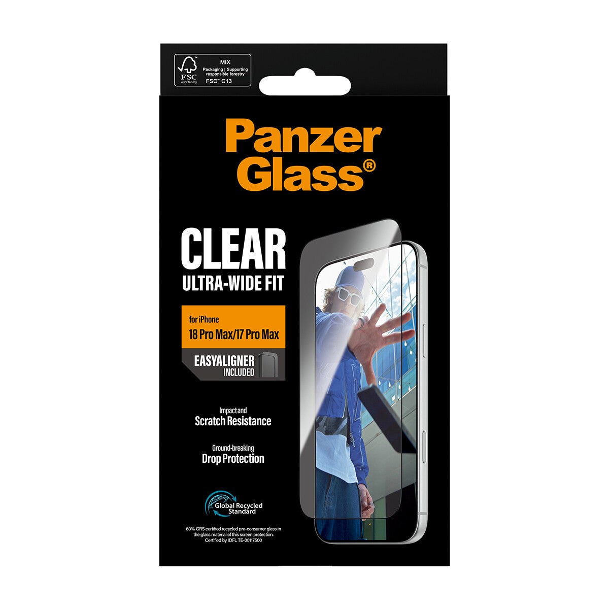 PanzerGlass Clear Ultra-Wide Skærmbeskytter til iPhone 18 Pro Max