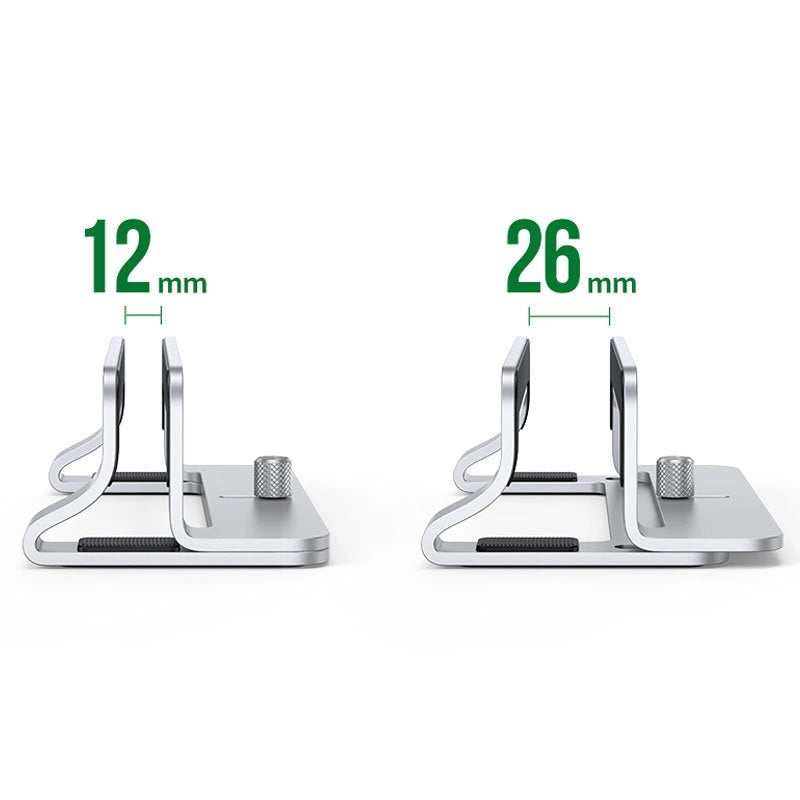 Ugreen Aluminium Vertical Stand Holder Stand for MacBook Laptop Tablet Silver (20471 LP258)