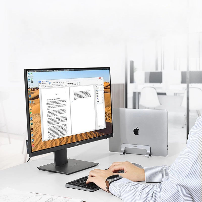Ugreen Aluminium Vertical Stand Holder Stand for MacBook Laptop Tablet Silver (20471 LP258)
