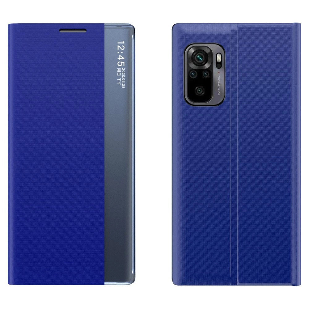 Sleep Case Bookcase Type Case med Smart Window til Xiaomi Redmi K40 Pro + / K40 Pro / K40 / Poco F3 blå