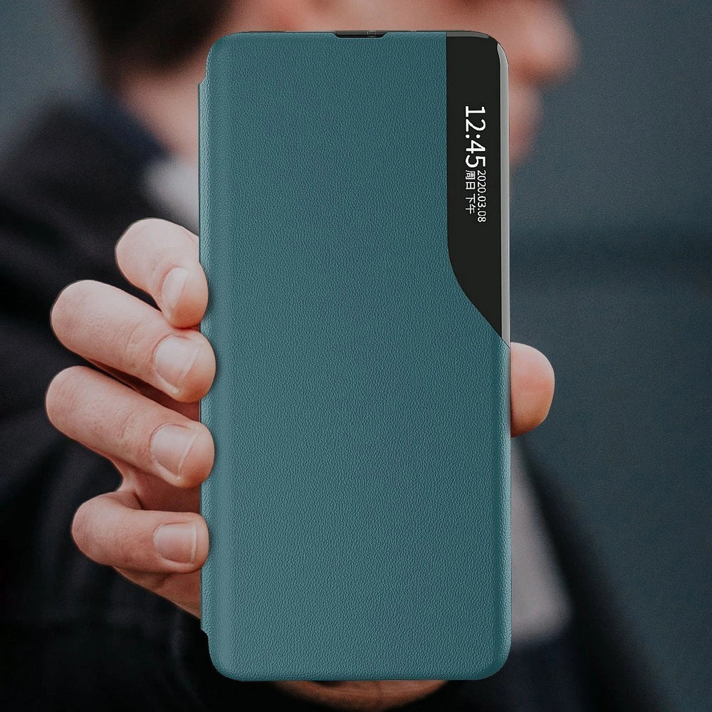Eco Leather View Case Elegant Flip Cover Case med Stand Function Xiaomi Redmi K40 Pro + / K40 Pro / K40 / Poco F3 Orange
