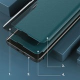 Eco Leather View Case Elegant Flip Cover Case med Stand Function Xiaomi Redmi K40 Pro + / K40 Pro / K40 / Poco F3 Orange