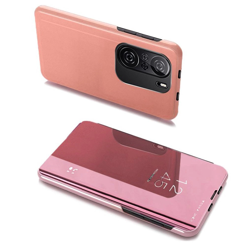 Clear View Case cover til Xiaomi Redmi K40 Pro + / K40 Pro / K40 / Poco F3 pink