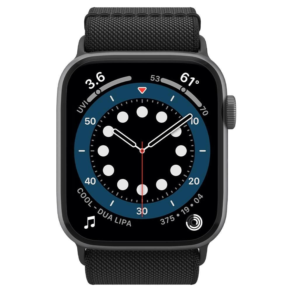Spigen Fit Lite Strap til Apple Watch 4/5/6/7/8/9/SE/Ultra (42/44/45/49 mm) - sort