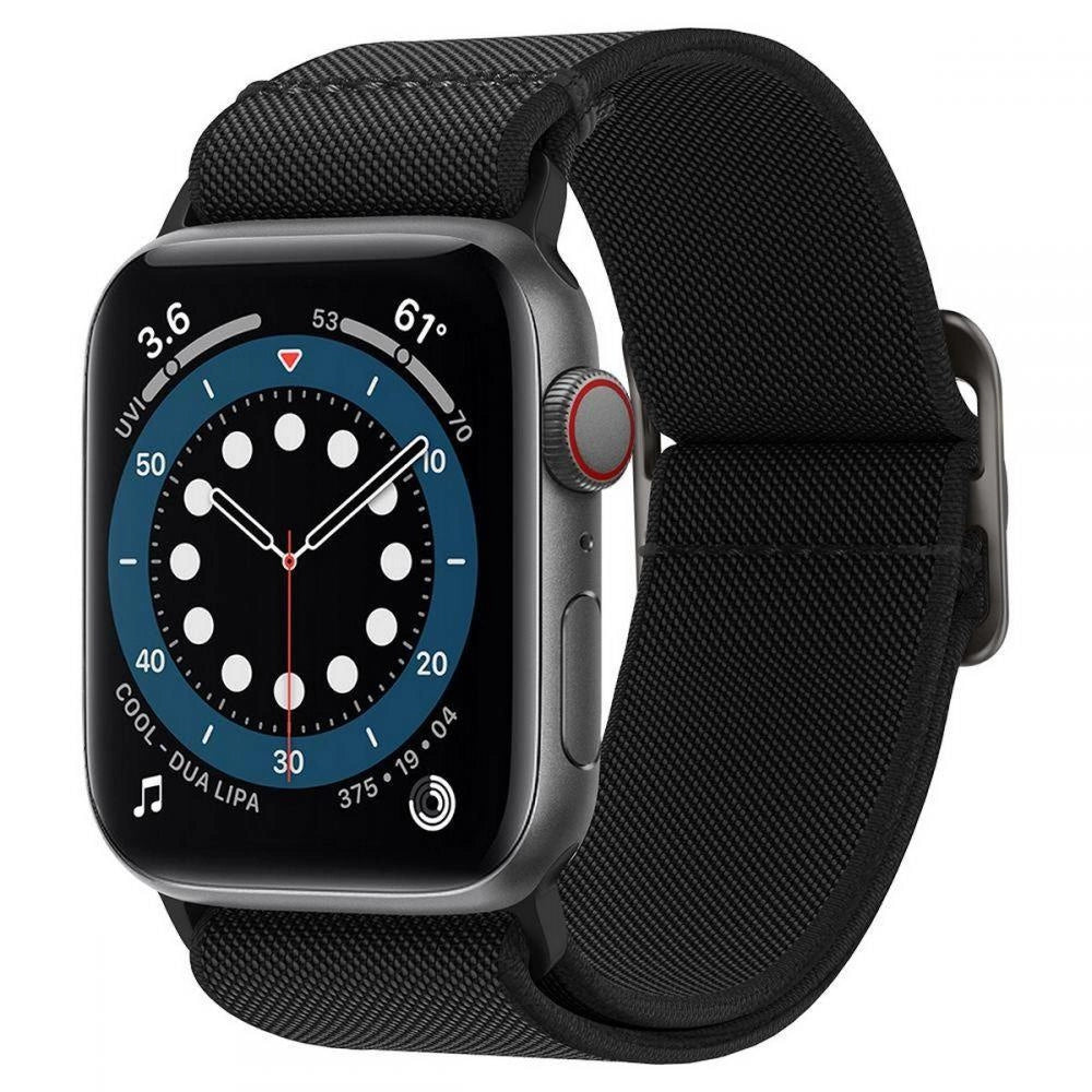 Spigen Fit Lite Strap til Apple Watch 4/5/6/7/8/9/SE/Ultra (42/44/45/49 mm) - sort