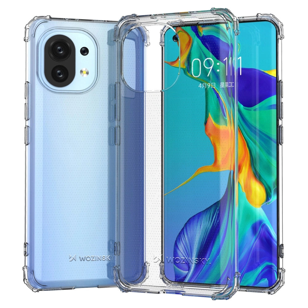 Wozinsky Anti Shock holdbar kuffert med militær grad beskyttelse til Xiaomi Mi 11 gennemsigtig