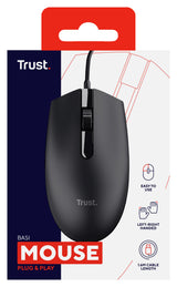 Trust Basi mus Kontor Ambidextrous USB Type-A Optisk 1200 dpi