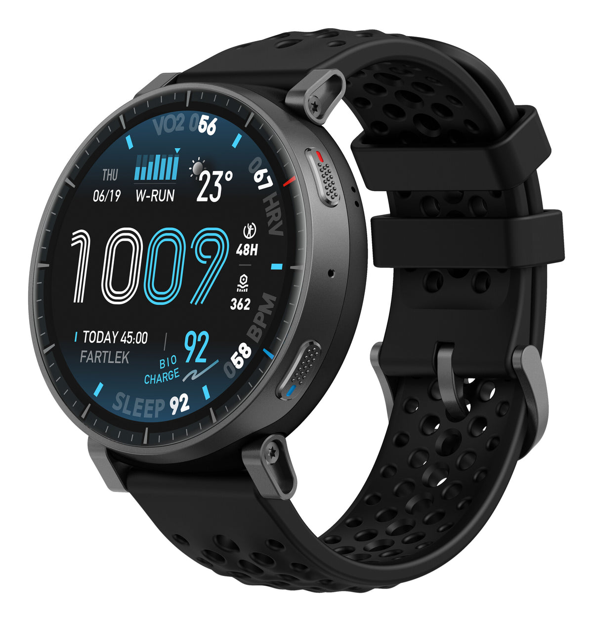 Amazfit Active Max 3,81 cm (1.5") AMOLED Digital 480 x 480 pixel Berøringsskærm Sort