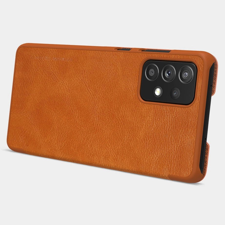 Nillkin Qin læderhylster for Samsung Galaxy A72 4G sort
