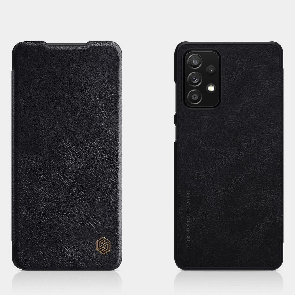 Nillkin Qin læderhylster for Samsung Galaxy A72 4G sort