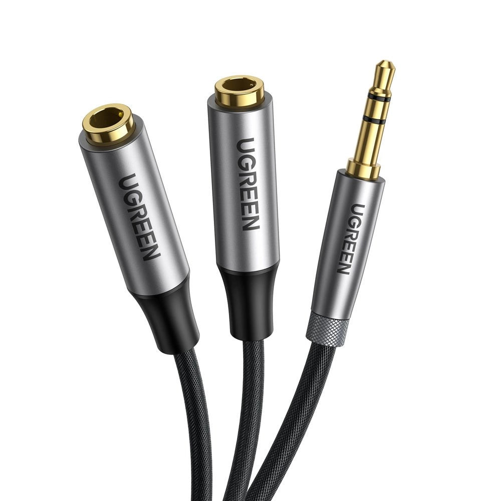 Ugreen aUX 3,5 mm mini jack forlænget kabel 0,2 m sort (AV191 50253)