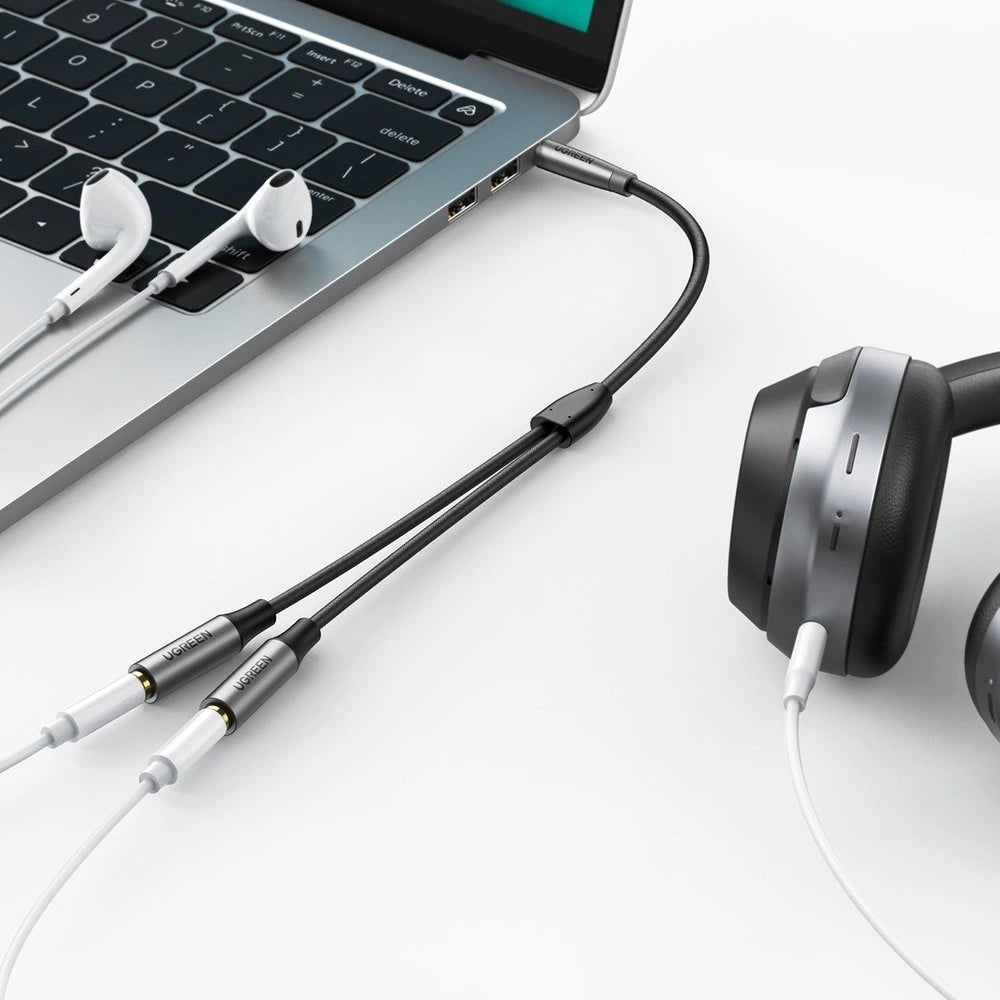 Ugreen aUX 3,5 mm mini jack forlænget kabel 0,2 m sort (AV191 50253)