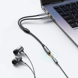 Ugreen AUX splitterkablet 3,5 mm mini jack (kvinde) - 2x 3,5 mm mini jack (mand - mikrofon og hovedtelefoner) sølv (AV193 50255)