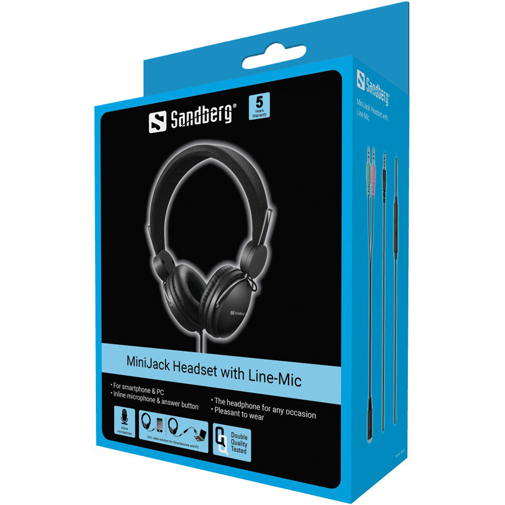 Sandberg 126-34 hovedtelefoner/headset Ledningsført Opkald/musik Sort