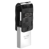 Silicon Power Mobile C31 USB-nøgle 16 GB USB Type-A / USB Type-C 3.2 Gen 1 (3.1 Gen 1) Sort, Sølv