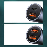 Baseus Golden Contactor Pro fast car charger USB Type C / USB 40 W Power Delivery 3.0 Quick Charge 4+ SCP FCP AFC + USB Type C cable - Lightning gray (TZCCJD-B0G)