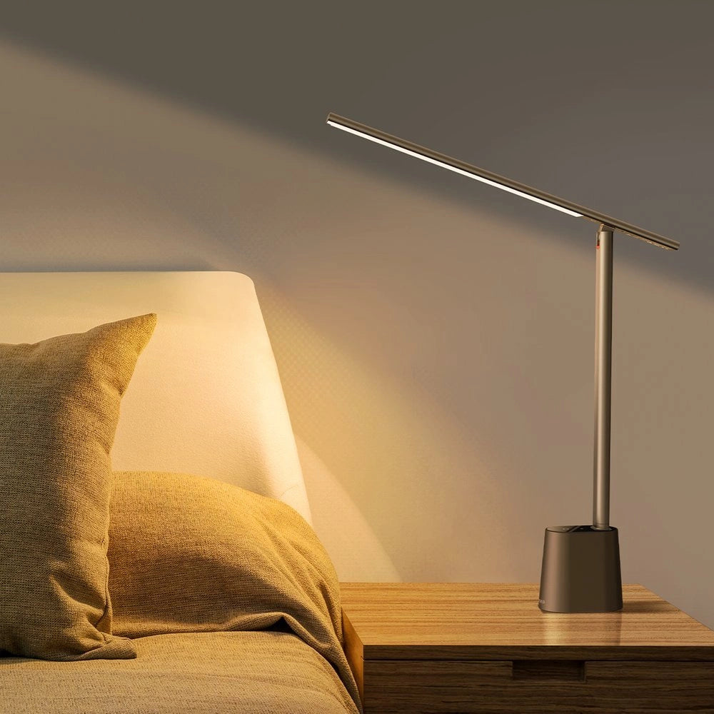 Baseus Smart Eye trådløs LED-skrivbordslampe med batteri 2200 mAh grå (DGZG-0G)