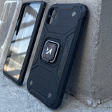 Wozinsky Ring Armor Case Kickstand Tough Rugged Cover til Samsung Galaxy A72 4G blå