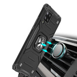 Wozinsky Ring Armor Case Kickstand Tough Rugged Cover til Samsung Galaxy A42 5G sort