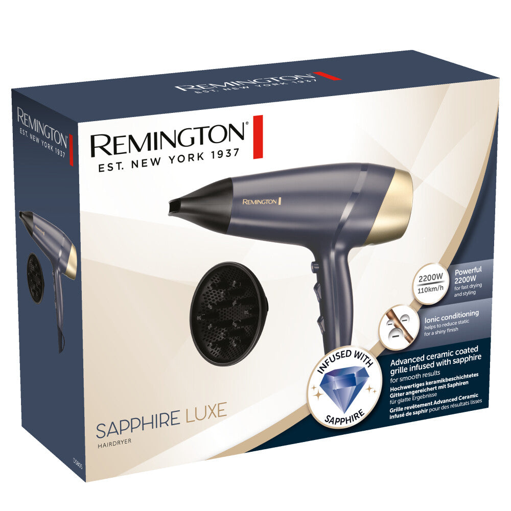 Remington D5805 hårtørrer 2200 W Blå, Champagne
