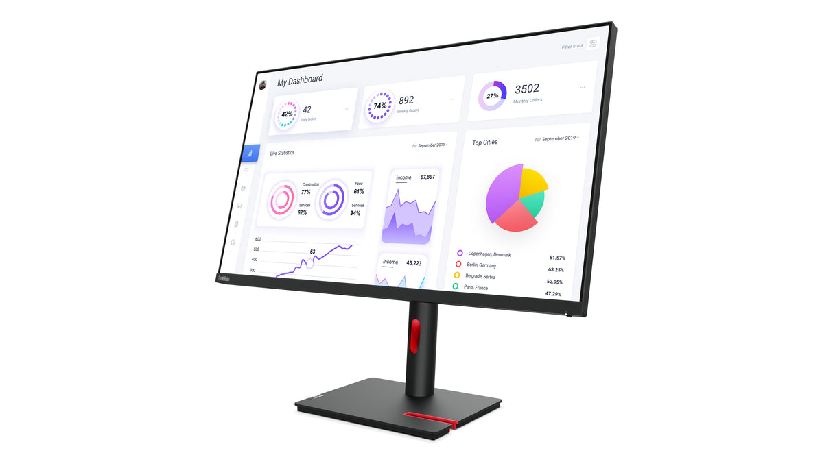Lenovo ThinkVision T32p-30 LED display 80 cm (31.5") 3840 x 2160 pixel 4K Ultra HD Sort