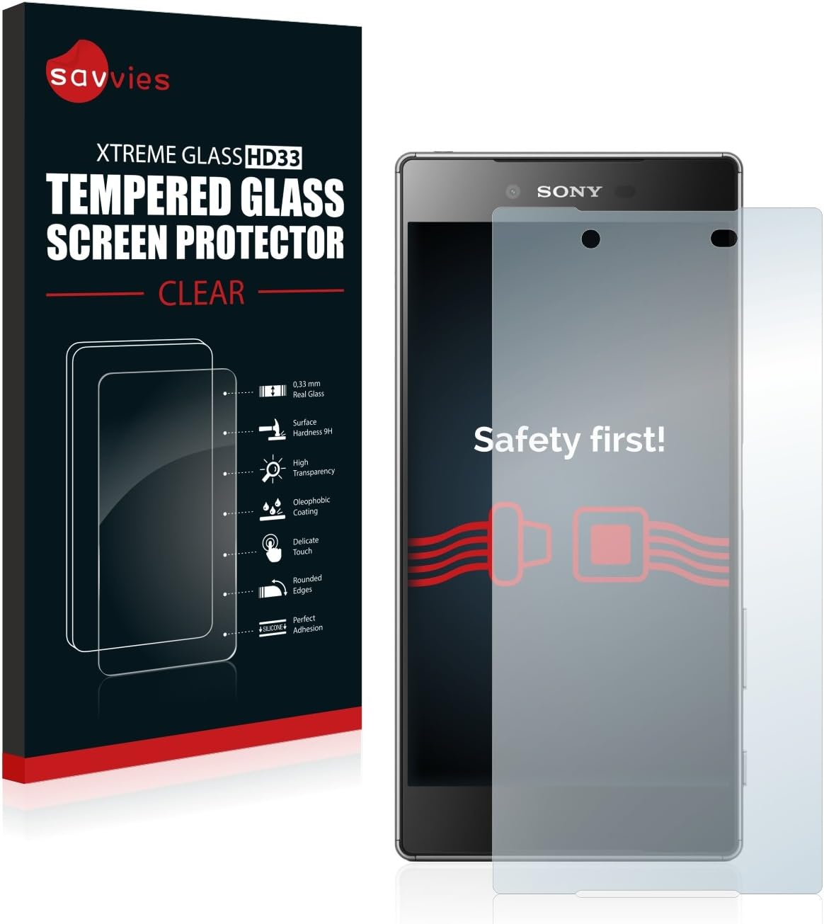 Savvies Tempered Glass 1-Pack for Sony Xperia 5 Screen Protector