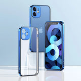 Joyroom New Beauty Series ultra tynde æske med galvaniseret ramme til iPhone 12 Pro sort (JR-BP743)