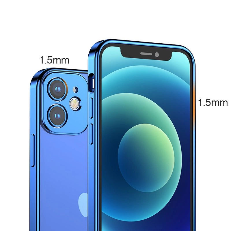 Joyroom New Beauty Series ultra tynde æske med galvaniseret ramme til iPhone 12 Pro sort (JR-BP743)
