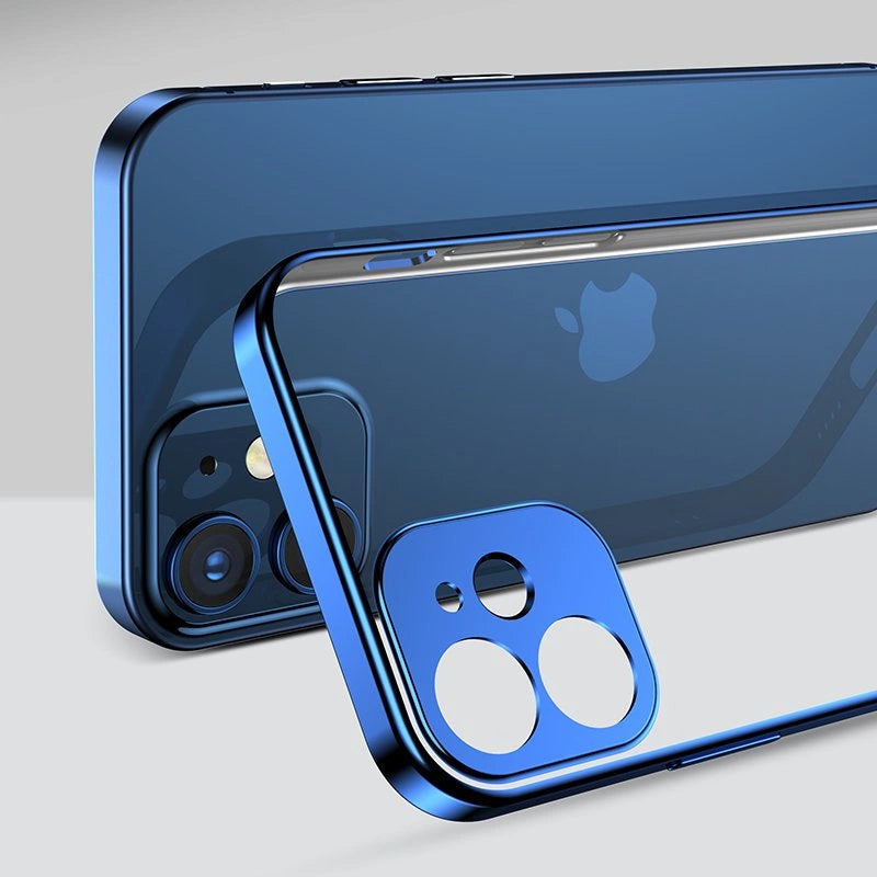 Joyroom New Beauty Series ultra tynde æske med galvaniseret ramme til iPhone 12 Pro sort (JR-BP743)