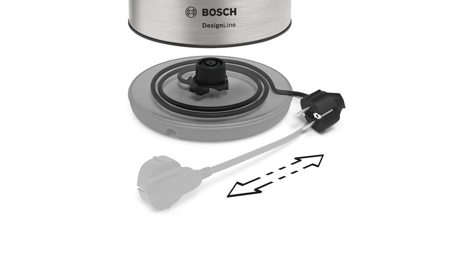 Bosch TWK3P420 elkedel 1,7 L 2400 W Sort, Rustfrit stål