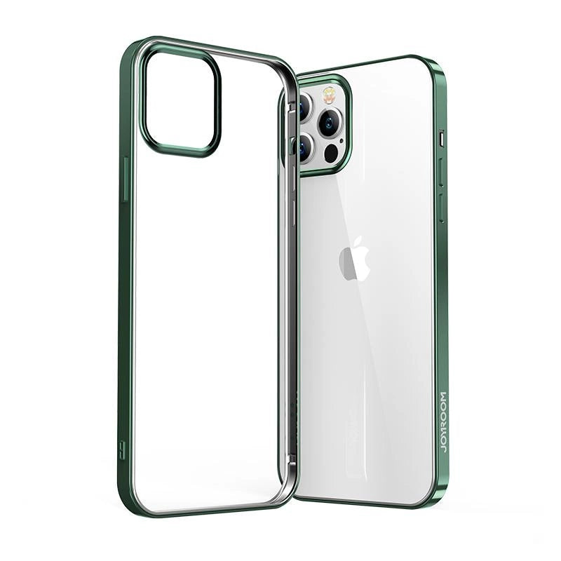 Joyroom New Beautiful Series ultra tynd kuffert med galvaniseret ramme til iPhone 12 Pro Max grøn (JR-BP796)