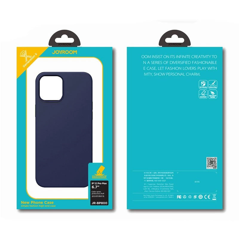 Joyroom Color Series-foder for iPhone 12 Pro Max blå (JR-BP800)
