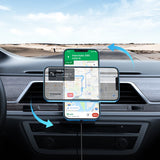 Joyroom Car Magnetic Holder Qi Wireless Inductive Charger 15W (MagSafe Kompatibel til iPhone) Sort (JR-ZS240)