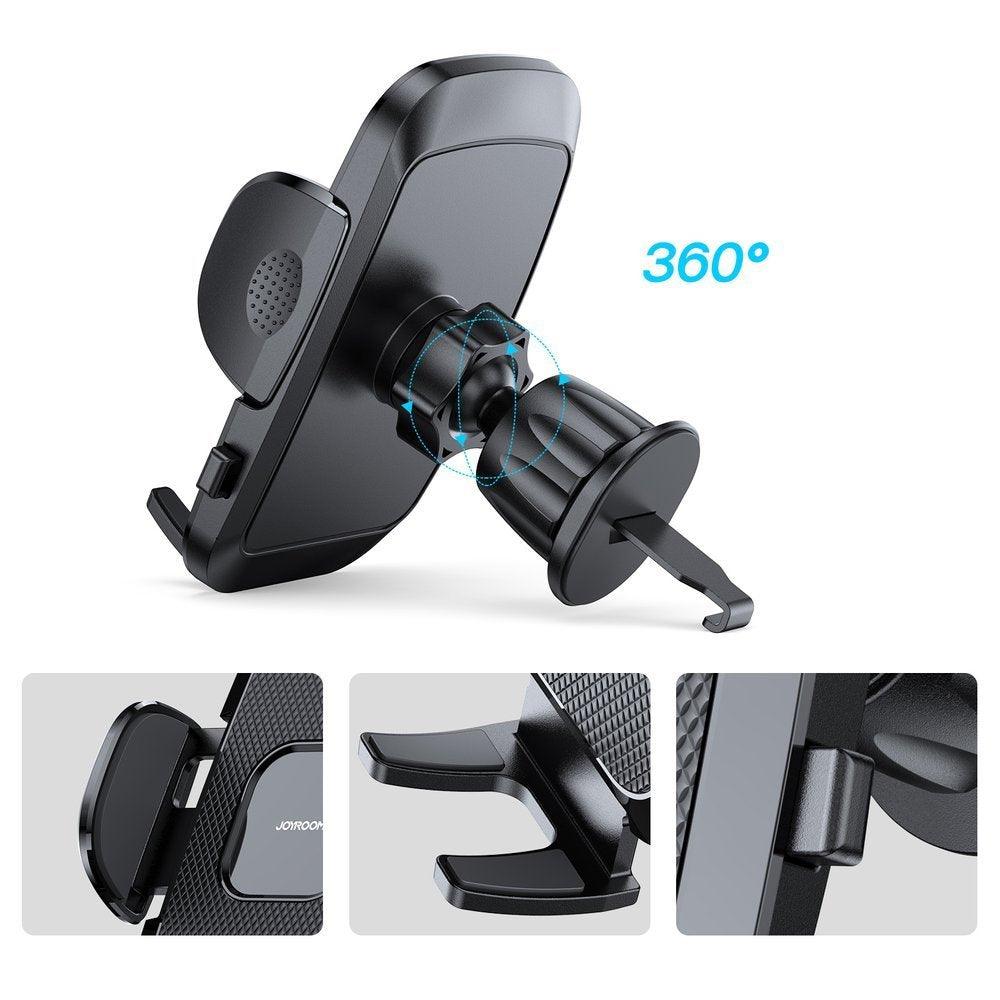Joyroom JR-ZS259 car holder clamping phone to the air vent - black