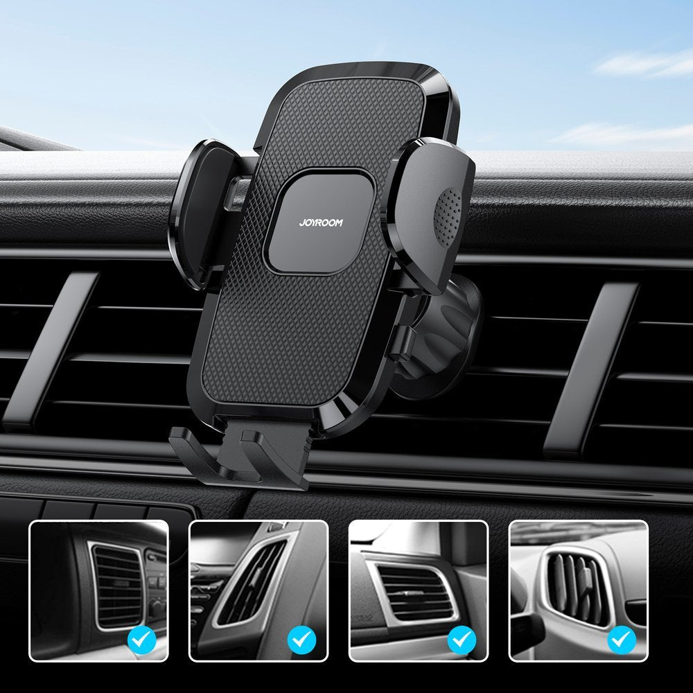 Joyroom JR-ZS259 car holder clamping phone to the air vent - black