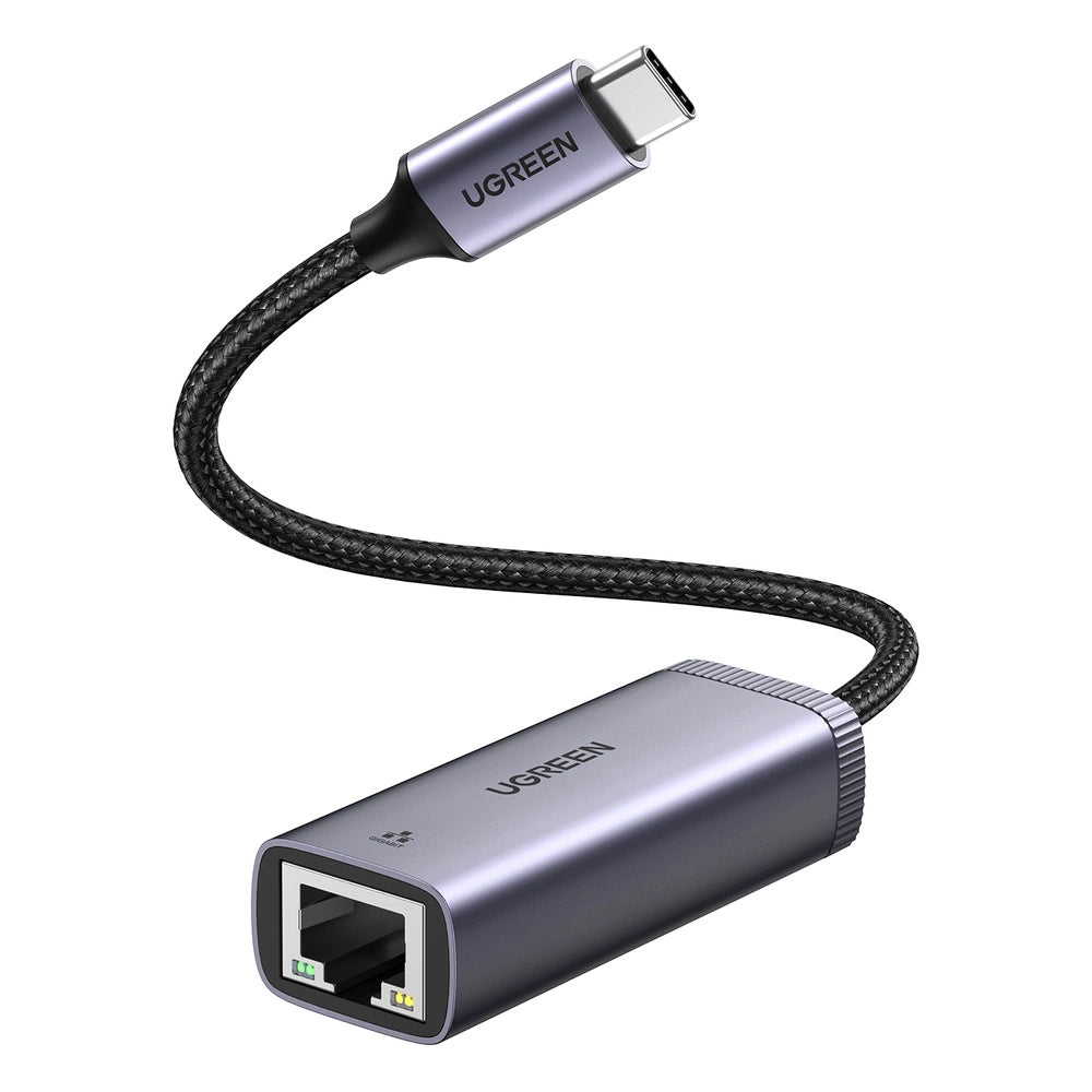 Grøn ekstern USB Type C netværksadapter - RJ45 1Gbps (1000Mbps) grå (40322 CM483)