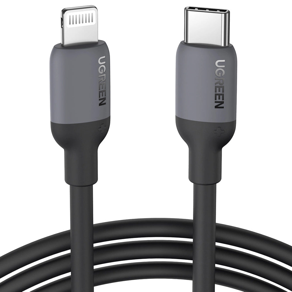 Ugreen US387 Lightning - USB-C MFI PD kabel 20W 480Mb/s 1m - sort