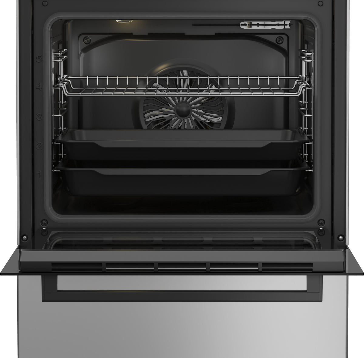 Beko FBM62320SDS Fritstående komfur Elektrisk Gaskomfur Sort, Sølv