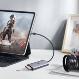 Ugreen multifunktionelle HUB USB Type C - 3x USB 3.2 Gen 1 / HDMI 4K 60Hz / SD og TF-kortlæser grå (60383 CM511)