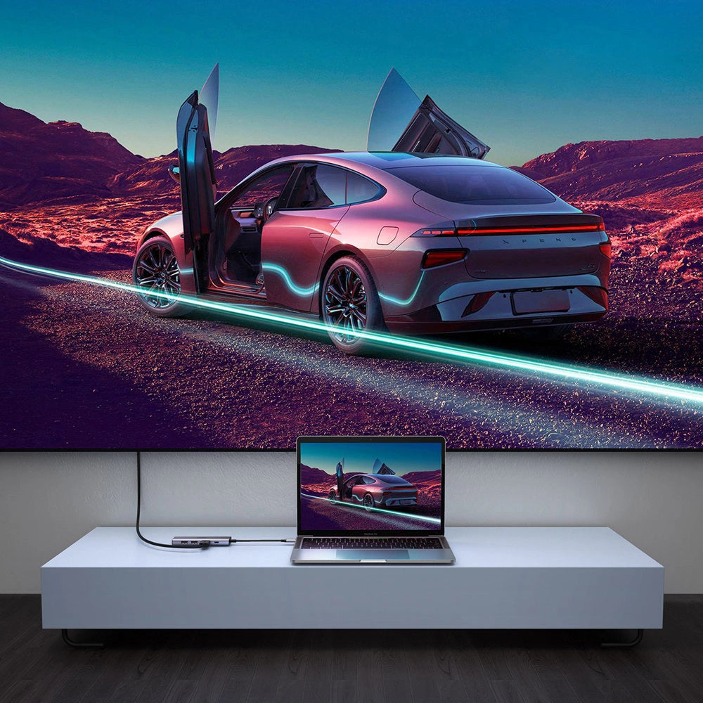 Ugreen 6in1 Multifunktionel USB Type C HUB - 2x USB 3.2 Gen 1 / HDMI 4K 60Hz / SD og TF Card Reader / USB Type C PD 100W Grå (60384 CM511)