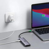 Ugreen 6in1 Multifunktionel USB Type C HUB - 2x USB 3.2 Gen 1 / HDMI 4K 60Hz / SD og TF Card Reader / USB Type C PD 100W Grå (60384 CM511)